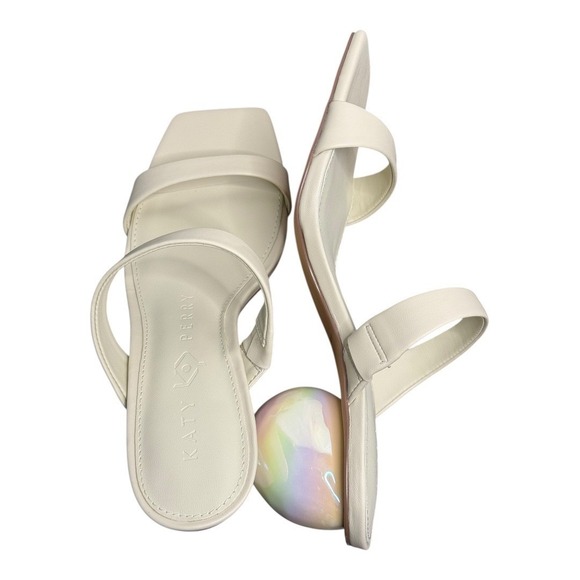 Katy Perry Maritime Shell Heel Two Band Sandal in Chalk 8.5 NIB Slip-On - Picture 6 of 11